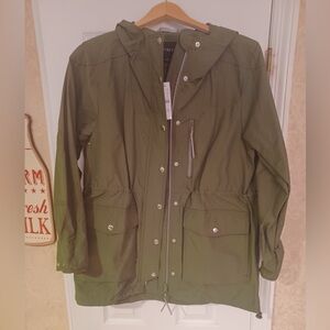 Brand New JCrew Olive Green Hooded Jacket - Woman’s